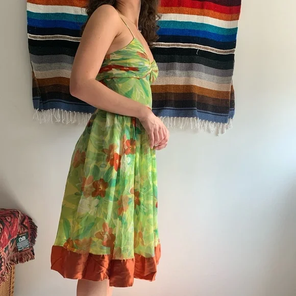 Sue Wong Silk Floral Print Dress - Picture 7 of 7